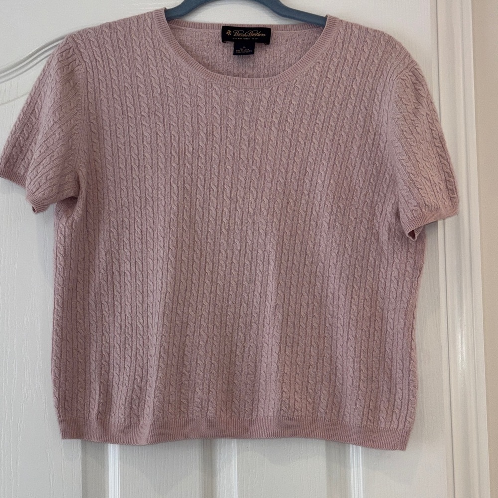 Brooks Brothers Light Pink Silk Cashmere Blend Sweater